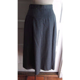Vintage John Meyer Wool Box or Side Pleated Midi Skirt Womens 8 Gray 1970s Gray