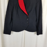 Vintage Bert Newman for Suitime Avant Garde Red Tuxedo Blazer Jacket Womens S