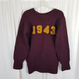 Vintage Class of 1943 Boston College BC Horace Partridge Knit Sweater Athletic Mens S M
