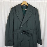 Military Issue Army Serge Green Wool Overcoat AG-44 Peacoat Trench Coat Mens 38L