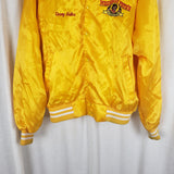 Vtg Whiskey Pete's Casino Yellow Satin Bomber Baseball Jacket Mens L 42 44 USA