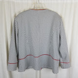 Designer Franz Mari Collarless Black & White Checked Blazer Jacket Womens 58 XL