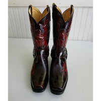 Sheplers Apple Eagle Embroidered Harness Cowboy Boots Mens 10 EE Texon Vikofome