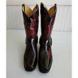Sheplers Apple Eagle Embroidered Harness Cowboy Boots Mens 10 EE Texon Vikofome