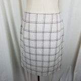 Linda Allard Ellen Tracy Plaid Tweed Angora Wool Skirt Womens sz 10 Short Pencil