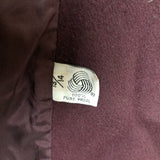 Vtg Forecaster Shawl Collar Double Breasted Wool Peacoat Womens 13 14 Burgundy