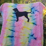 Vintage The Black Dog Marthas Vineyard Tie Dye Throw Blanket Sweatshirt Material