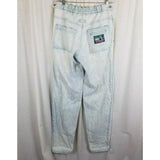 Vtg UnionBay Buckle Back High Waist Acid Bleached Jeans Blue Denim Womens 33 80s