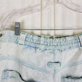 Vtg UnionBay Buckle Back High Waist Acid Bleached Jeans Blue Denim Womens 33 80s