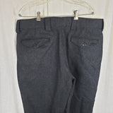 Vintage LL Bean Wool Tweed Maine Guide Pants Mens 38x31 USA Suspender Ready Gray