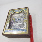 Vintage 1970s Reuge Swiss Music Box Menuet Mozart Dancing Harlequin Musical 7in