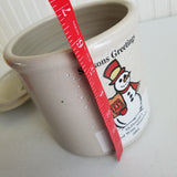 Vtg Redwing McDonalds Christmas 2004 Stoneware Crock Daisy Lid # 14/250 Snowman
