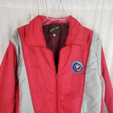 Vintage 80s BMW Ski Jacket Parka Convertible Vest Womens sz XL Boor Yin Red Gray