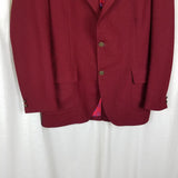 The Men's Store Brick Red Woven Sport Coat Blazer Jacket Mens 44L Mid Century