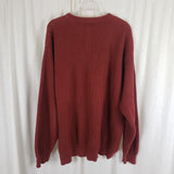Vintage LL Bean Knit SWEATER 100% Cotton Ribbed Crewneck Pullover Mens XXLT Rust