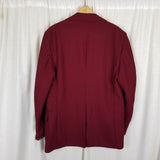 The Men's Store Brick Red Woven Sport Coat Blazer Jacket Mens 44L Mid Century