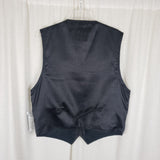 Vintage Pelle Sport Wyoming Snap Up Black Leather Biker Vest Waistcoat Mens sz M