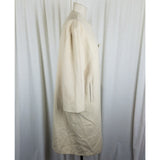 Vintage Cashmere Mink 50s 60s Jackie O Mod MCM Wool Collarless Peacoat Womens 12
