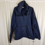 Vintage LL Bean Hooded Anorak Navy Blue Pullover Jacket Windbreaker Mens XL USA