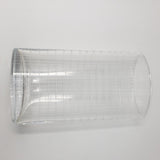Global Views Oval Etched Clear Glass Grid Map Vase Portugal 10 in Weighted