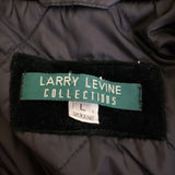 Vintage Larry Levine Black Velvet Hooded Short Coat Long Jacket Womens L Cinch
