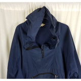 Vintage LL Bean Hooded Anorak Navy Blue Pullover Jacket Windbreaker Mens XL USA