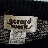 Vintage 90s Gerard Works Snowflake Nordic Loud Knit Sweater Womens M HK Pastel