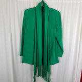 Mark Heister Silk Maxi Skirt Suit Scarf Formal Holiday Emerald Green Womens sz L