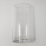 Global Views Oval Etched Clear Glass Grid Map Vase Portugal 10 in Weighted