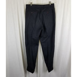 Vintage Gap Winter Wool Tweed Cuffed Pants Trousers Mens sz 34x32 Black Charcoal