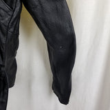 Vintage Raider Belted Black Leather Motorcycle Jacket Womens 16 Fitted Zip Snap