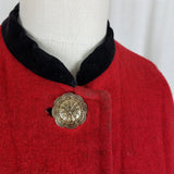Vintage 70s Original Lanz Salzburg Wool Long Shawl Poncho Cape Coat Womens 95