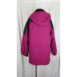 Vintage LL Bean Hooded Winter Snow Ski Parka Jacket Womens S Magenta Raspberry