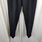 Vintage Gap Winter Wool Tweed Cuffed Pants Trousers Mens sz 34x32 Black Charcoal
