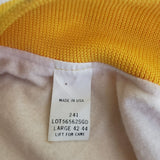 Vtg Whiskey Pete's Casino Yellow Satin Bomber Baseball Jacket Mens L 42 44 USA