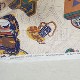 Vintage 3209 Travel Time Jaclyn Nash Originals Fabric Material 6+ yards 1995