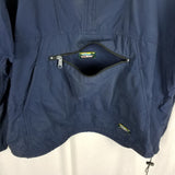 Vintage LL Bean Hooded Anorak Navy Blue Pullover Jacket Windbreaker Mens XL USA