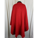 Vintage 70s Original Lanz Salzburg Wool Long Shawl Poncho Cape Coat Womens 95