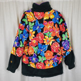 Obermeyer Orange Blossom Reversible 80s Puffer Ski Winter Parka Jacket Womens 18