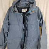 Vintage LL Bean Baxter State Parka Slate Blue Hooded Coat Windbreaker Mens M USA