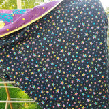 Vintage Handmade Trip Around The World Patchwork Quilt in a Day 82.5" x 59.5"