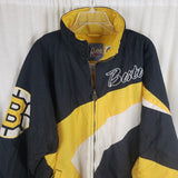 Vintage Lee Sport Boston Bruins Hooded Puffer Jacket Parka Mens L NHL Hockey