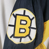Vintage Lee Sport Boston Bruins Hooded Puffer Jacket Parka Mens L NHL Hockey