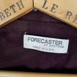 Vtg Forecaster Shawl Collar Double Breasted Wool Peacoat Womens 13 14 Burgundy