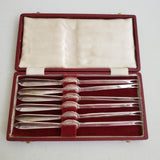6 pc box set JB Chatterley & Sons Lobster Picks Forks Seafood/Crab Silver Plated