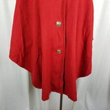 Vintage 70s Original Lanz Salzburg Wool Long Shawl Poncho Cape Coat Womens 95