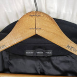 Vintage Jones New York Peacoat Winter Wool Overcoat Mens 44 Black Business