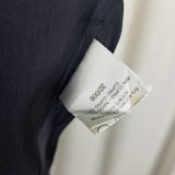 Marella Worsted Wool Navy Blue Collarless Jacket Blazer Womens 8 Crest Buttons