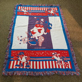 Vintage Olympics Izzy Blanket Woven Fringe 1996 Atlanta Summer Games 1992 ACOG