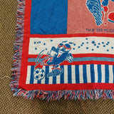 Vintage Olympics Izzy Blanket Woven Fringe 1996 Atlanta Summer Games 1992 ACOG